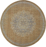 6' Gold Round Indoor Shag Rug
