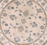 8' Round Polypropylene Beige Or Ivory Area Rug