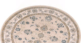 8' Round Polypropylene Beige Or Ivory Area Rug