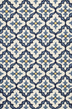 5' X 7' Ivory Or Blue Geometric Mosaic Indoor Outdoor Area Rug