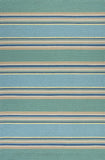 5' X 7' Ocean Stripes Uv Treated Indoor Outdoor Area Rug