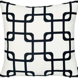 Black And White Geometric Squares Decorative Throw Pillow Cover