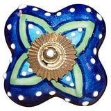 1.5" X 1.5" X 1.5" Ceramic Metal Multicolor 8 Pack Knob