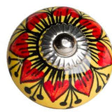 1.5" X 1.5" X 1.5" Ceramic Metal Multicolor 8 Pack Knob