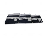 11.5" X 12" X 8.5" White Blue Fabric Boxes With Cover Set Of 3