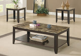 White Silver Metal Table Set - 3Pcs Set