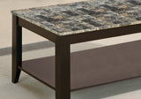 Cappuccino Marble Look Top Table Set 3Pcs Set