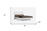 Two Piece Indoor Beige Italian Leather Five Person Seating Set