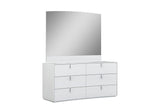 62" X 19" X 30" White Dresser