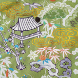 Men's Hawaiian Shirt Short Sleeve Camp Collar 100% Cotton Aloha Enchanting Jade Wilderness