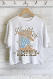 Howdy Howdy Western Graphic Long Crop Top