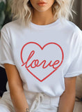 Love Heart Valentine Graphic Tshirts