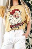 Merry Chistmas Red Hat Santa Mineral Long Crop Top