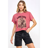 Long Live Cowgirls Vintage Graphic Crop Top