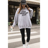 Slow Morning Club Graphic Crop Top Graphic Sweatshirts