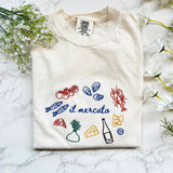 Embroidered Il Mercato Italian Market Trendy Tshirt