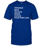 Bluejays Halladay Bell Alomar Stieb Carter Home Plate Lady Shirt