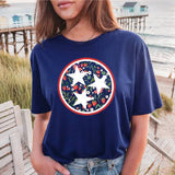 Strawberry Tri-Star Premium T-Shirt, Navy