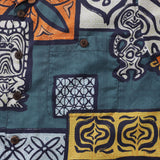 Floral TIKI Hawaiian Shirt For Men Flower Print Camp Collar 100% Cotton Shirt Tiki Shirt