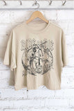 Ride or Die Midnight Rider Motorcycle Graphic Long Crop Top