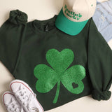 Lucky Clover Glitter Heavyweight Fleece Sweatshirt