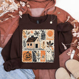 Rustic Fall Halloween Patchwork Sweatshirt