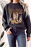 Western Club Boots Mineral Graphic Terry Sweatshirts