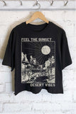 Feel the Sunset Desert Vibes Graphic Long Crop Top