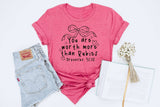 Christian You Are Worth More Than Rubies Vintage Graphic Tee
