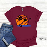 Ellie Sunset Palm Trees Tlou Shirt Fan Gift