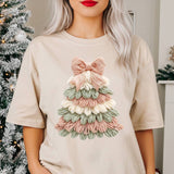 Faux Latch Hook Pastel Tree Tee Unisex T-shirt, Sweatshirt, Hoodie, Long Sleeve Tee