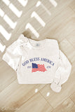 God Bless America Mineral Washed Long Sleeve Graphic