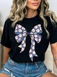 Baseball Coquette Bow Graphic Tshirts