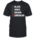 Black White Brown American Tee Shirt