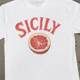BLOOD ORANGE 'SICILY' BAGGY FADED WHITE TEE