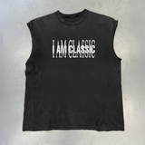 I AM CLASSIC BLACK CUT- OFF TSHIRT