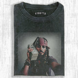 WASHED COTTON PIRATES OF THE CARIBBEAN T-SHIRT Style002