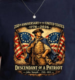 Personalized 250Th Anniversary USA Patriotic Tee Unisex T-shirt, Sweatshirt, Hoodie, Long Sleeve Tee
