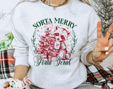 Sorta Merry Sorta Feral - Raccoon Christmas Sweatshirt