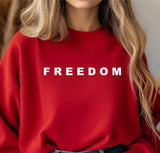 Freedom Premium Crew Sweatshirt, Red, Charlie Kirk