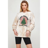 Christmas  Tie Dye Graphic Sweatshirts