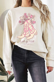 Walk By Faith Flower Boots Graphic Terry Sweatshirts