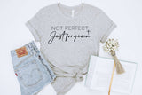 New Christian Not Perfect Forgiven Grey Spring Graphic Tee