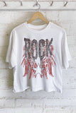 Rock Star Wings Graphic Long Crop Top