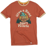 Give A Hoot Ringer Unisex Short Sleeve Tee