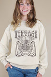 Vintage Rock and Roll Star Graphic Brushed Sweatshirts