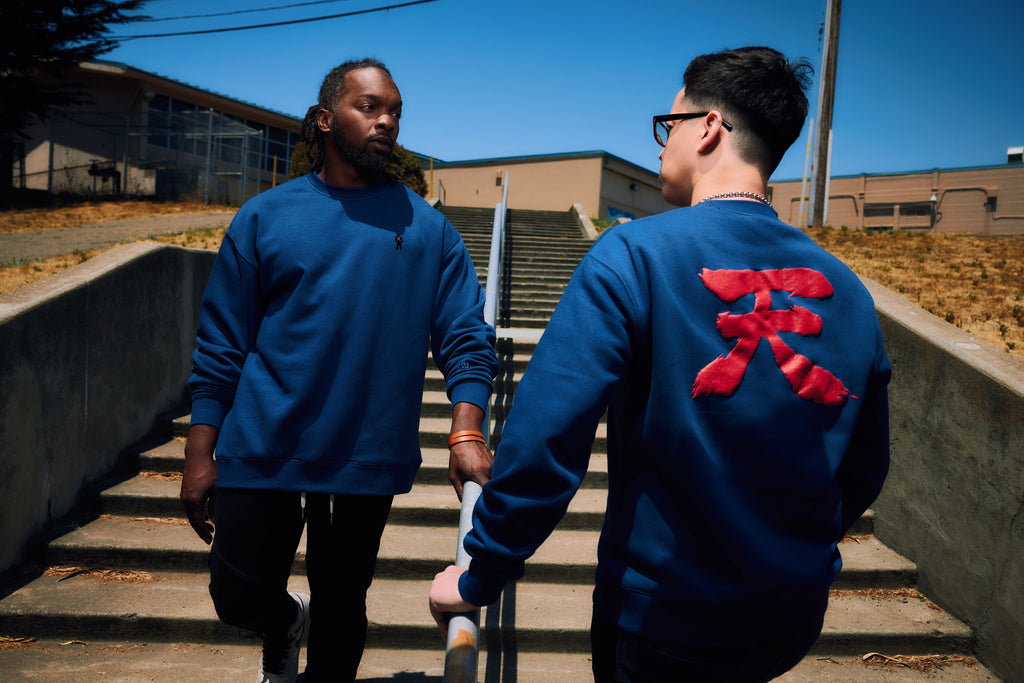 STREET FIGHTER - 'Akuma Heaven' Premium Crew Neck Sweatshirt - Navy