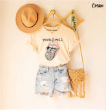 Vintage Rock and Roll Lips Shirt - Cute Concert Tee For Men