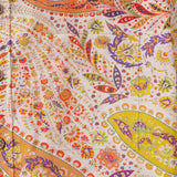 Men's Hawaiian Shirt Short Sleeve Button-down 100% Cotton Yellow Aloha Paisley Paradise