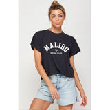 Malibu Vintage Graphic Crop Top